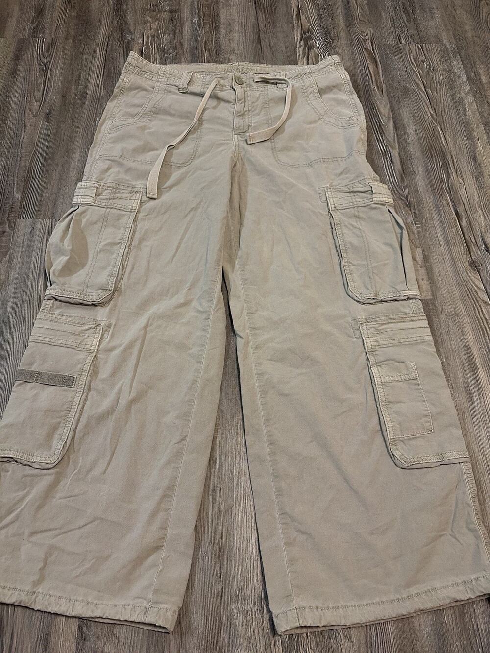 American Eagle Cargo Pants Womens 36x29 Paratrooper Baggy Wide Leg Y2K